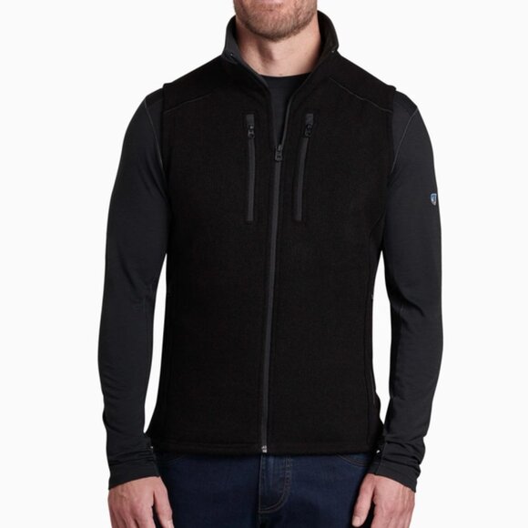 KUHL Men's Interceptr Vest Full Zip Black Fleece Sleeveless Size XXL - Picture 1 of 16